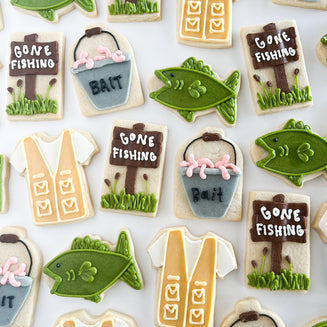 Gone Fishing Sugar cookie Set